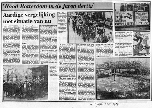 recensie Rood Rotterdam, Het Vrije Volk 30-01-84